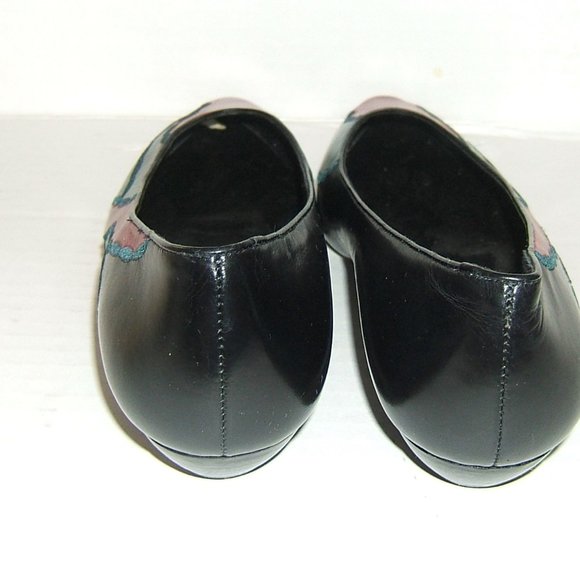 Vintage Stephane Kelian Paris Color Block Leather Slippers Size 7 - Picture 5 of 7
